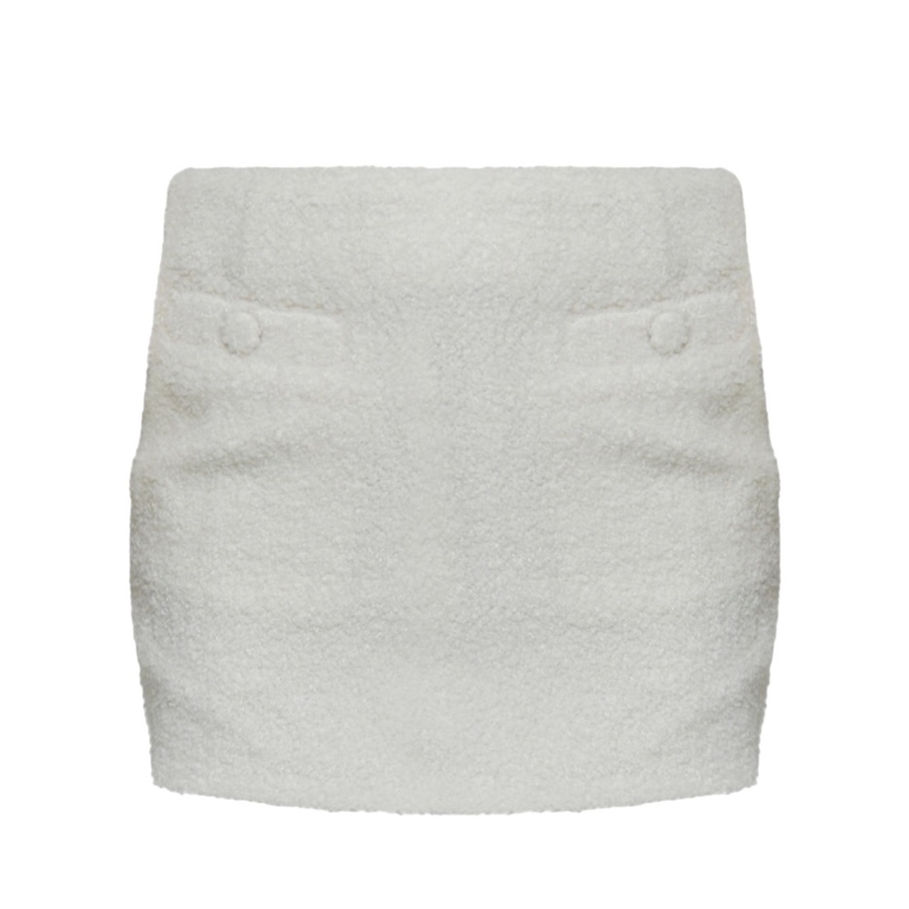 PLT fluffy cream skirt